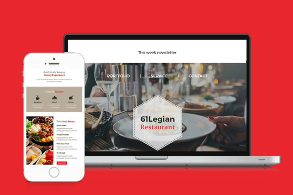 61 Legian Restaurant Email Template Restaurant and Food Email Template