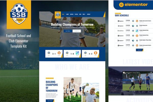 SSB – Football School & Club Elementor Template Kit