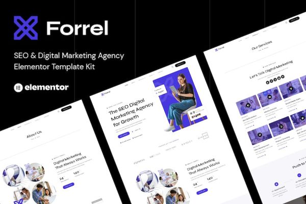 Forrel – SEO & Digital Marketing Agency Elementor Template Kit