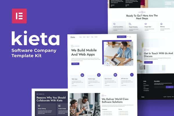 Kieta – App & Software Agency Elementor Template Kit
