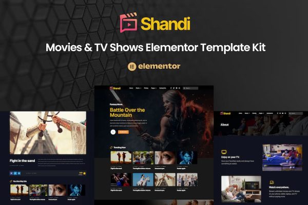 Shandi ? Movies & TV Shows Elementor Template Kit