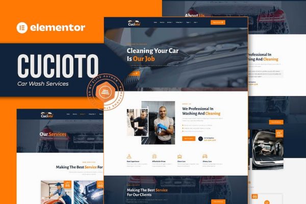Cucioto – Car Wash Services Elementor Template Kit