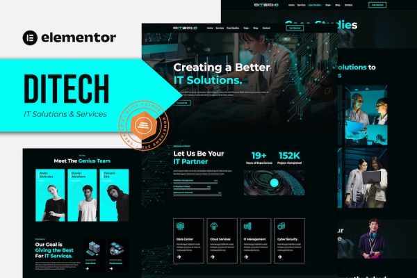 Ditech – IT Solutions & Services Company Elementor Template Kit