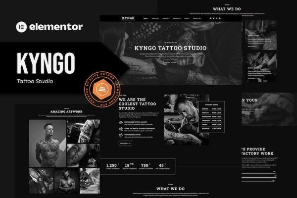 Kyngo – Tattoo Studio Elementor Template Kit