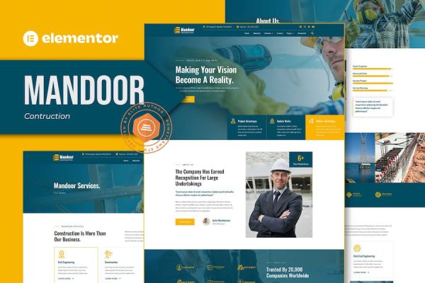 Mandoor – Construction Elementor Pro Template Kit