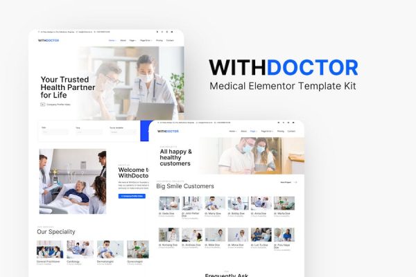 WithDoctor – Medical Elementor Template Kit