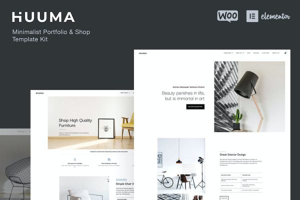 Huuma – Minimal Shop Elementor Template Kit