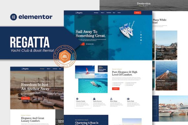 Regatta – Yacht Club & Boat Rental Elementor Template Kit
