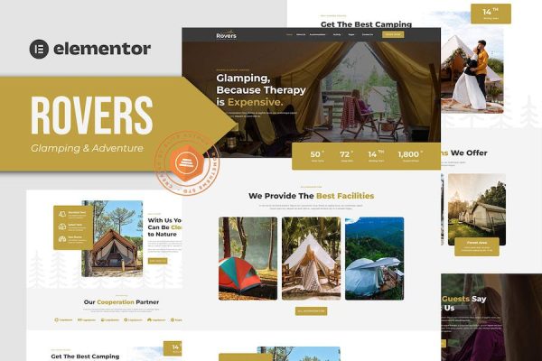 Rovers – Glamour Camping & Adventure Elementor Template Kit