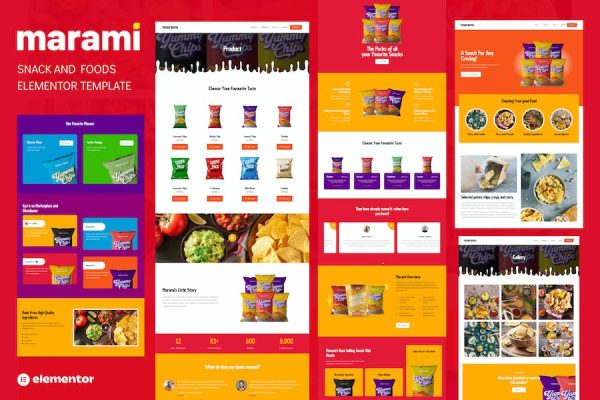 Marami – Snack Brand & Bakery Template Kit
