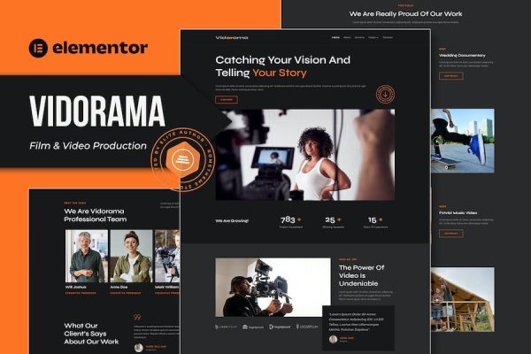 Vidorama – Film & Video Production Service Elementor Template Kit