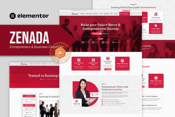 Zenada – Entrepreneur & Business Coaching Elementor Template Kit