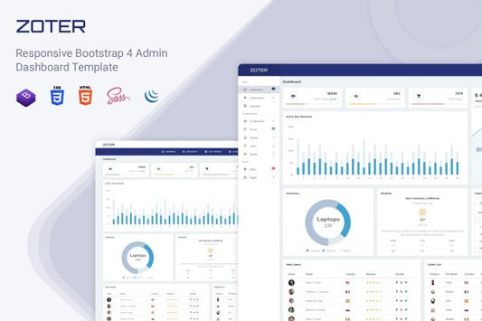 Admin – Admin Dashboard Template Zoter Zoter is a bootstrap 4 based fully responsive admin template.