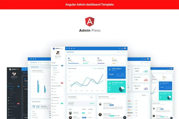 Admin Press Angular 10 dashboard Template Angular 10 dashboard template