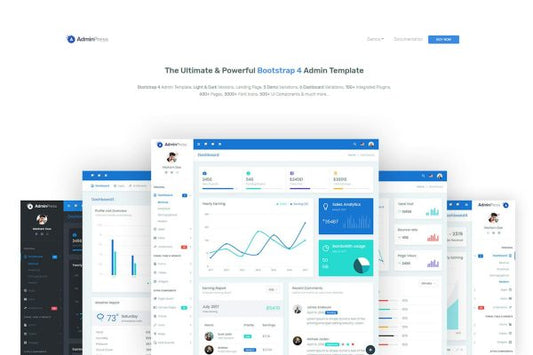 Admin Press – The Ultimate Bootstrap 4 Dashboard Powerful Bootstrap 4 Admin Template