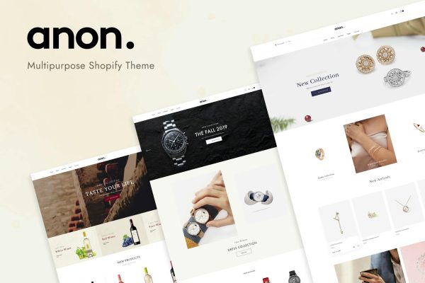 Anon - Minimal Responsive Shopify Theme UI UX Shopify Theme