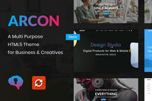 Arcon – Creative Multi-Purpose HTML Template Customize Easily