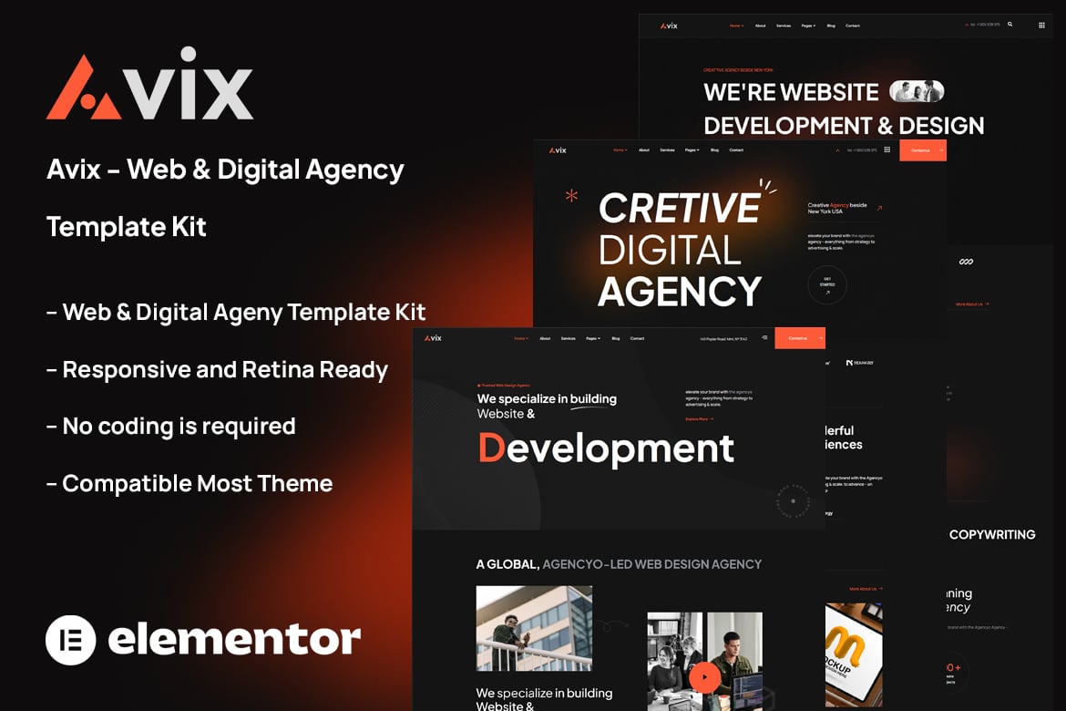 Avix – Web and Digital Agency Template Kit