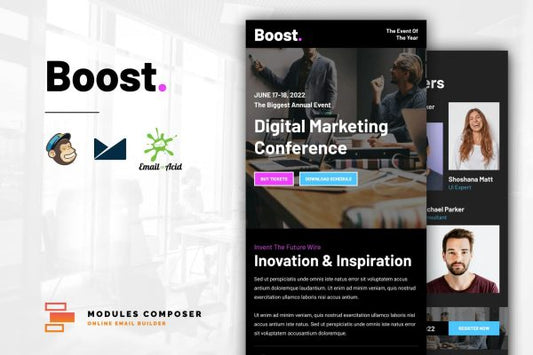 Boost – Event / Conference Responsive Email Responsive Email Template for event and conferences