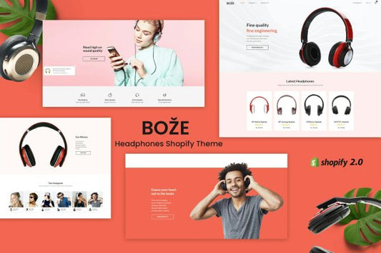 Boze - Headphone and Audio Store Shopify Theme Shopify Mobile Gadgets, Headphones, Electronics & Technology Products Shop eCommerce Template