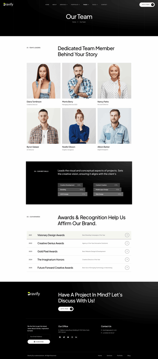 Bravify – Creative Agency Elementor Template Kit