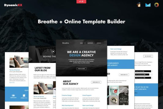 Breathe – Responsive Agency Email + Online Builder Breathe – Responsive Agency Email + Online Builder. Business, Agencies, Portfolio, Personal, Blogs