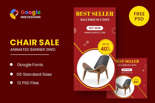 Chair Google Adwords HTML5 Banner Ads GWD Chair Google Adwords HTML5 Banner Ads GWD