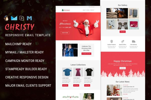 Christy – Christmas Email Newsletter Template Christmas Email Newsletter