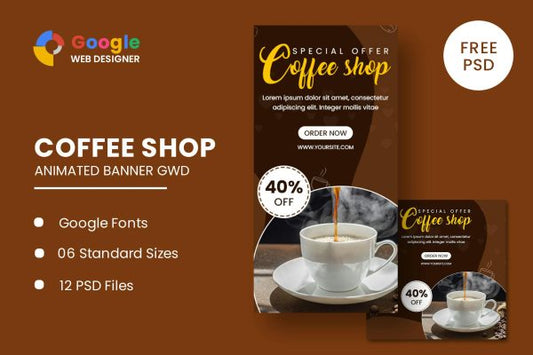 Coffee Shop Animated Banner Google Web Designer Coffee Shop Animated Banner Google Web Designer