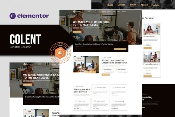 Colent – Online Course Elementor Template Kit