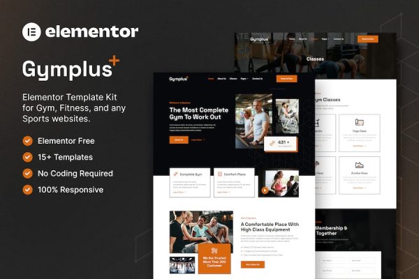 Gymplus – Gym & Fitness Elementor Template Kit