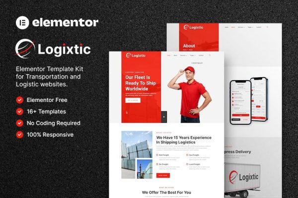 Logixtic ? Transportation & Logistic Elementor Template Kit