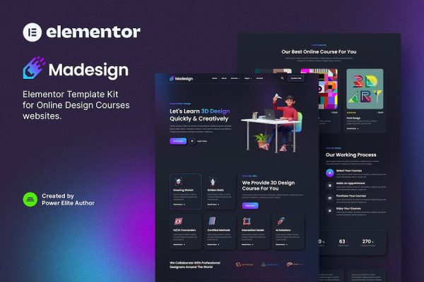 Madesign ? Online Design Courses Elementor Template Kit