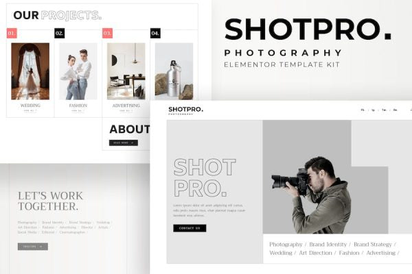 Shotpro – Photography & Portfolio Elementor Template Kit