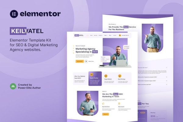 Keilvatel ? SEO & Digital Marketing Agency Elementor Template Kit