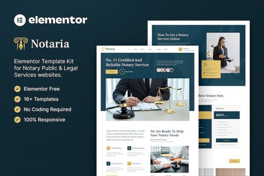 Notaria ? Notary Public & Legal Services Elementor Template Kit