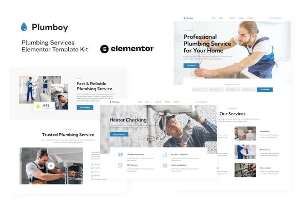 Plumboy – Plumbing Services Elementor Template Kit