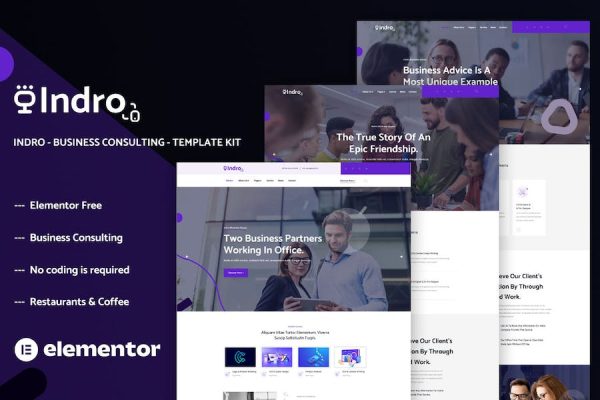 Indro – Business Consulting Elementor Template Kit