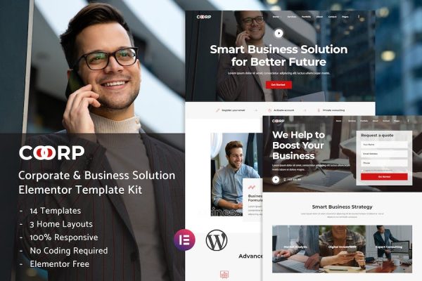 Coorp – Multi-purpose Business Solutions Elementor Template Kit