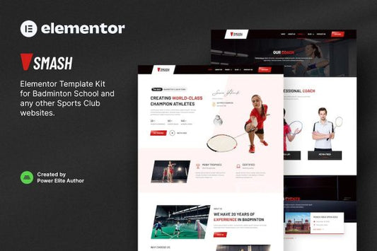 Smash ? Badminton School & Sports Club Elementor Template Kit