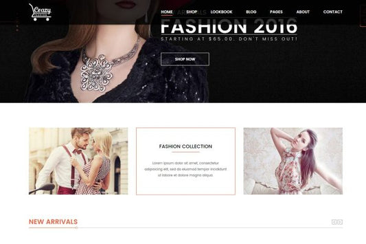 Crazy Fashion – eCommerce HTML5 template Crazy Fashion – eCommerce HTML5 template is a clean and elegant design.