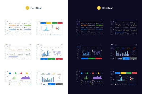 Cryptocurrency Dashboard Admin Template – Coindash Multi-purpose admin template you can use for crypto currency admin pages or any other service