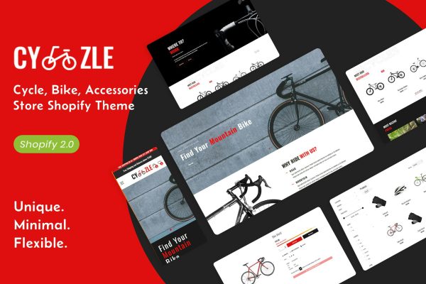 Cyzle - Cycle, Bike, Accessories Shopify Theme Bike Shop, Cycle Single Product Shopify Theme Mountain bikes, bicycling and motorbike Shop Design