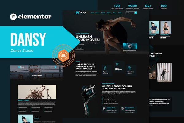 Dansy – Dance Studio Elementor Pro Template Kit