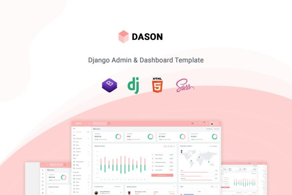 Dason – Django Admin & Dashboard Template Dason contains lots of new design widgets with responsiveness on all screens.