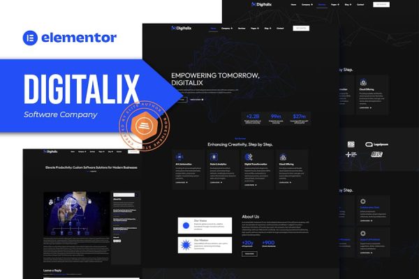 Digitalix – Software Company Elementor Pro Template Kit