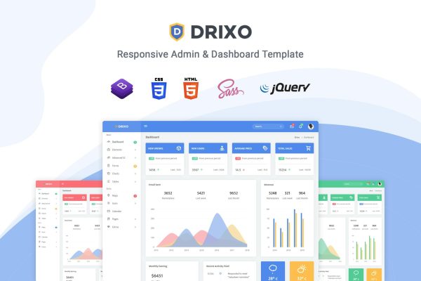 Drixo – Admin & Dashboard Template Drixo is a bootstrap 4 based fully responsive admin template.