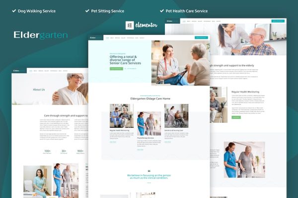 Eldergarten – Elder Care & Senior Home Elementor Pro Template Kit
