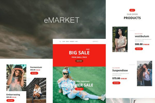 eMarket Mail – Responsive E-mail Template eMarket Mail – Responsive Ecommerce Email Template is a Modern and Clean Design email template.