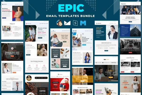 Epic – Multi-Concept Email Templates Bundle Best business email templates bundle